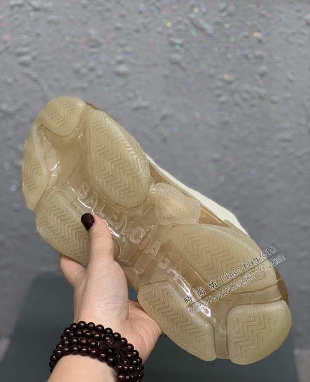 Balenciaga經典款男女鞋 巴黎世家頂級版本Triple S厚底氣墊大底LOGO老爹鞋 Balenciaga情侶款老爹鞋  hdbl1277